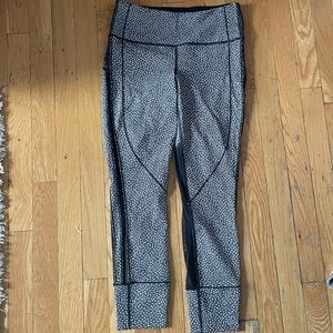 Lululemon leggings; 3/4 length.
